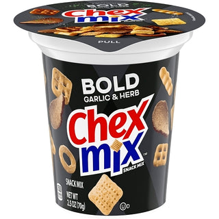 Chex Mix Savory Bold Snack Mix Cup, 2.5 Ounce, 8 Per Case