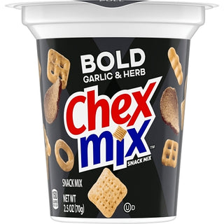 Chex Mix Savory Bold Snack Mix Cup, 2.5 Ounce, 8 Per Case