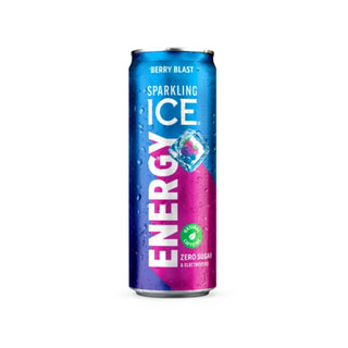 Sparkling Ice Carbonated Beverage +Energy Berry Blast, 12 Fluid Ounce, 12 Per Case