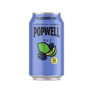 Popwell Blackberry Lime 12 Pack, 12 Fluid Ounce, 12 Per Case