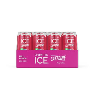 Sparkling Ice Caffeine Cherry Cola Carbonated Beverage, 16 Fluid Ounce, 12 Per Pack