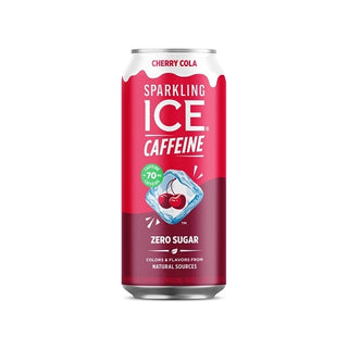 Sparkling Ice Caffeine Cherry Cola Carbonated Beverage, 16 Fluid Ounce, 12 Per Pack