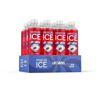 Sparkling Ice Wild Cherry Carbonated Beverage, 17 Fluid Ounce, 12 Per Pack