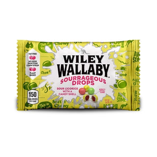 Wiley Wallaby Sourrageous Drops Case, 1.7 Ounce, 18 Per Pack, 6 Per Case