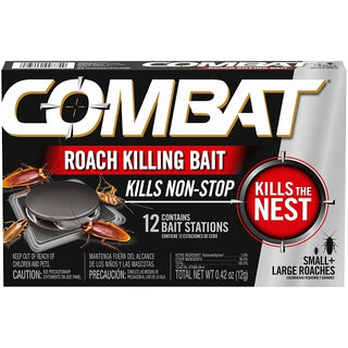 Combat Small & Large Roach Bait 12 Stations/10Cs, 0.42 Ounce, 10 Per Case