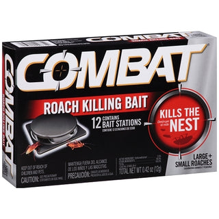 Combat Small & Large Roach Bait 12 Stations/10Cs, 0.42 Ounce, 10 Per Case