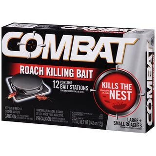 Combat Small & Large Roach Bait 12 Stations/10Cs, 0.42 Ounce, 10 Per Case