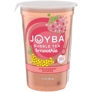 Joyba Strawberry Banana Bubble Tea Smoothie, 12 Fluid Ounce, 6 Per Case