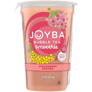Joyba Strawberry Banana Bubble Tea Smoothie, 12 Fluid Ounce, 6 Per Case