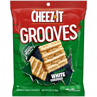 Cheez-It Grooves Zesty Cheddar Ranch Crackers, 3.25 Ounce, 6 Per Case