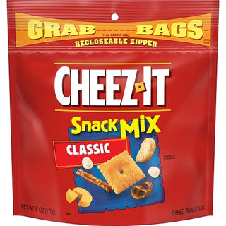 Cheez-It Grab Bag Reclosable Classic Snack Mix, 6 Ounce, 8 Per Case