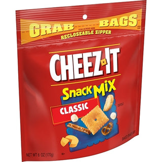 Cheez-It Grab Bag Reclosable Classic Snack Mix, 6 Ounce, 8 Per Case