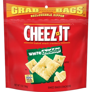 Cheez-It Grab Bag Reclosable Original Crackers, 7 Ounce, 6 Per Case