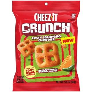 Kellogg's Cheez It Crunchy Zesty Jalapeno Cheddar Crackers, 2.25 Ounce, 6 Per Case