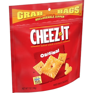 Cheez-It Grab Bag Reclosable Original Crackers, 7 Ounce, 6 Per Case