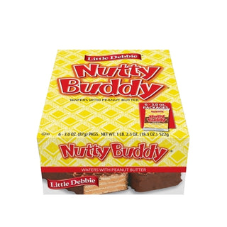 Little Debbie Vending Nutty Buddy Bar, 1 Each, 6 Per Pack, 12 Per Case