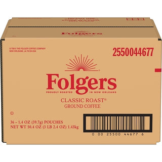 Folgers Classic Fraction Pack, 1.4 Ounce, 36 Per Case