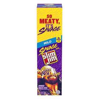 Slim Jim Meat Sticks Savage Original, 3 Ounce, 12 Per Pack, 6 Per Case