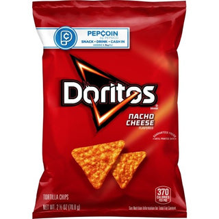 Doritos Nacho Cheese Tortilla Chips, 2.5 Ounce, 24 Per Case