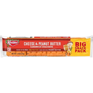 Kellogg's Keebler Cheese & Peanut Butter Crackers, 1.8 Ounce, 12 Per Pack, 12 Per Case