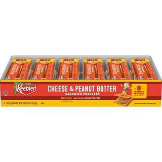 Kellogg's Keebler Cheese & Peanut Butter Crackers, 1.8 Ounce, 12 Per Pack, 12 Per Case