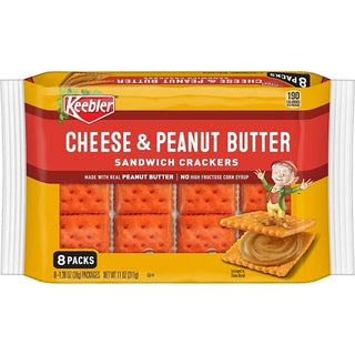 Keebler Keebler Cracker Cheese & Peanut Butter Sandwich Individually Wrapped, 1.38 Ounce, 8 Per Pack, 12 Per Case