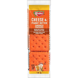 Keebler Keebler Cracker Cheese & Peanut Butter Sandwich Individually Wrapped, 1.38 Ounce, 8 Per Pack, 12 Per Case