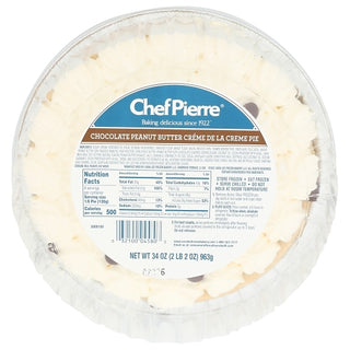 Chef Pierre 10 Inch Chocolate Peanut Butter Pie, 2.125 Pound, 4 Per Case