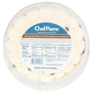 Chef Pierre 10 Inch Chocolate Peanut Butter Pie, 2.125 Pound, 4 Per Case
