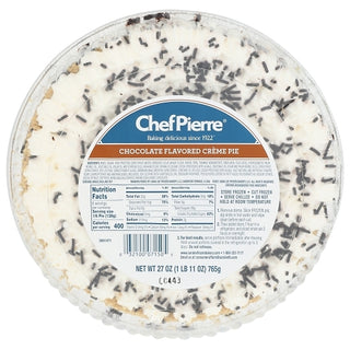 Chef Pierre Chocolate Cream Pie, 27 Ounce, 6 Per Case