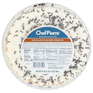 Chef Pierre Chocolate Cream Pie, 27 Ounce, 6 Per Case