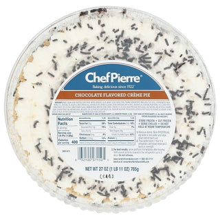 Chef Pierre Chocolate Cream Pie, 27 Ounce, 6 Per Case