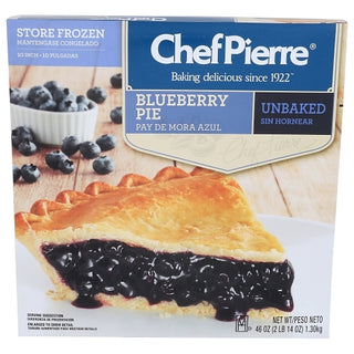 Chef Pierre 10 Inch Unbaked Blueberry Pie, 46 Ounce, 6 Per Case