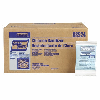 Clean Quick Professional Chlorine Sanitizer Concentrate Powder Packets, 1 Ounce, 100 Per Case