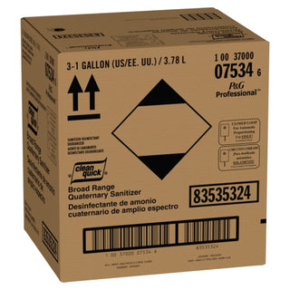 Clean Quick Professional Broad Range Quaternary Non-Rinse Sanitizer Concentrate Closed Loop, 1 Gallon, 3 Per Case