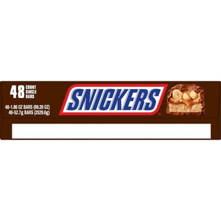 Snickers Single Bars, 1.86 Ounce, 48 Per Pack, 8 Per Case