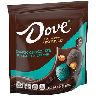 Dove Promises Dark Chocolate Salted Caramel Stand Up Pouch Each, 6.74 Ounce, 8 Per Case