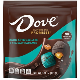 Dove Promises Dark Chocolate Salted Caramel Stand Up Pouch Each, 6.74 Ounce, 8 Per Case