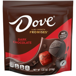 Dove Promises Dark Chocolate Stand Up Pouch Per Bag, 7.61 Ounce, 8 Per Case