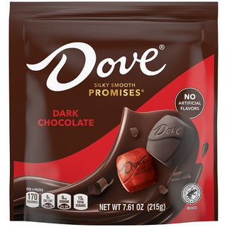 Dove Promises Dark Chocolate Stand Up Pouch Per Bag, 7.61 Ounce, 8 Per Case