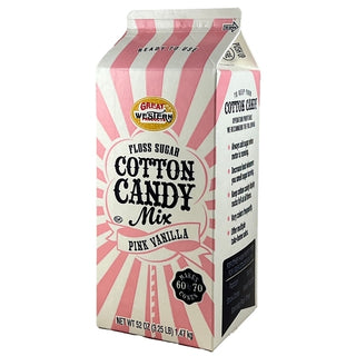 Great Western Cotton Candy Mix Pink Vanilla Floss Sugar, 3.25 Pound, 6 Per Case