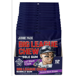 Big League Chew Aj Grand Slam Grape, 2.12 Ounce, 12 Per Pack, 9 Per Case