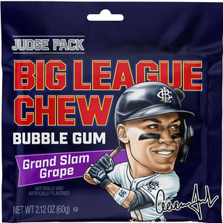 Big League Chew Aj Grand Slam Grape, 2.12 Ounce, 12 Per Pack, 9 Per Case