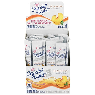 Crystal Light Peach Drink Mix Kosher,, 0.09 Ounce, 30 Per Pack, 4 Per Case