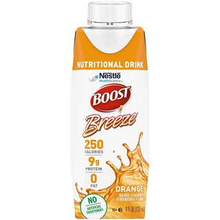 Boost Breeze Variety Case Orange +Wildberry Flavored Nutritional Drink, 24 Count