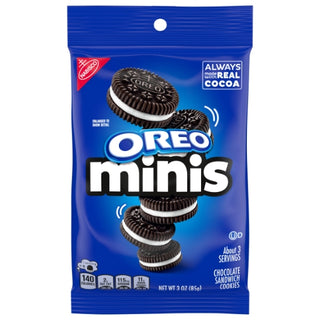 Oreo Big Bag Mini Cookies, 3 Ounce, 12 Per Case