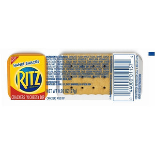 Handi Snacks Ritz Crackers N Cheez Two Compartment Snacks, 0.95 Ounce, 10 Per Pack, 4 Per Case