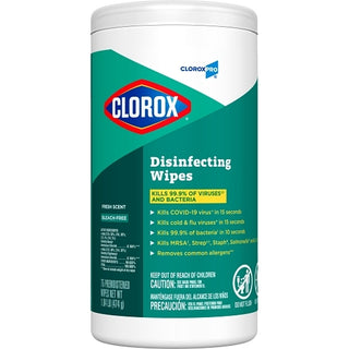 Cloroxpro Fresh Scent Commercial Solutions Disinfectant Wipes, 75 Count, 6 Per Case