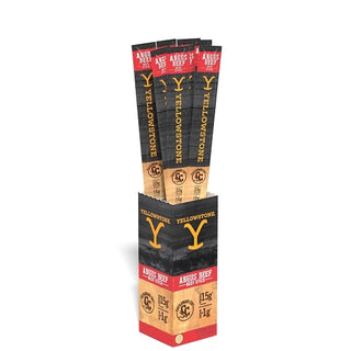 Cattlemans Yellowstone Angus Beef Stick, 1 Each, 20 Per Pack, 6 Per Case