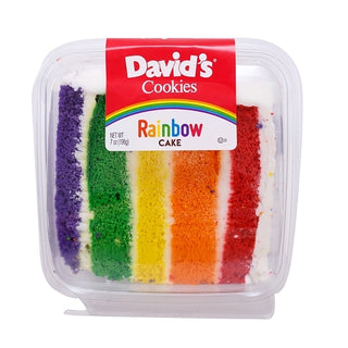 David's Cookies Rainbow Cake Slices, 7 Ounce, 24 Per Case